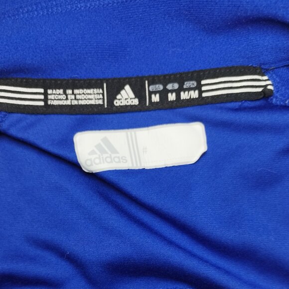 Adidas Track Jacket Women's - Size M - Blue Climalite with Carabins Logo - Picture 5 of 9